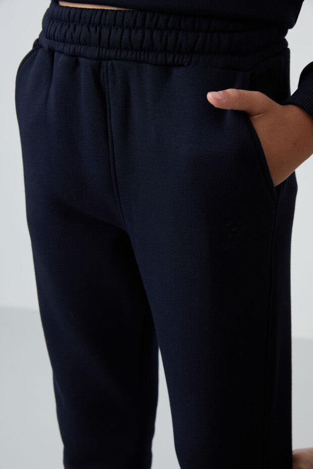 Lacivert İçi Pamuklu Erkek Çocuk Eşofman Takımı