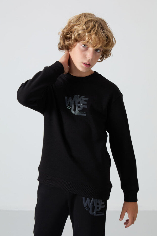 Siyah Wakeup Armalı Eşofman Takımı Erkek Çocuk