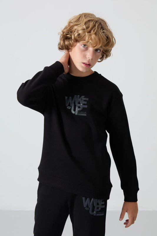 Siyah Wakeup Armalı Eşofman Takımı Erkek Çocuk