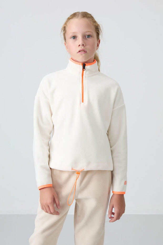 Kız Çocuk Ekru Sweatshirt
