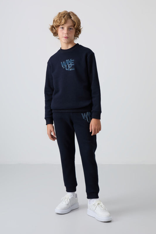 Lacivert Pamuklu Wakeup armalı Eşofman Takımı Erkek Çocuk