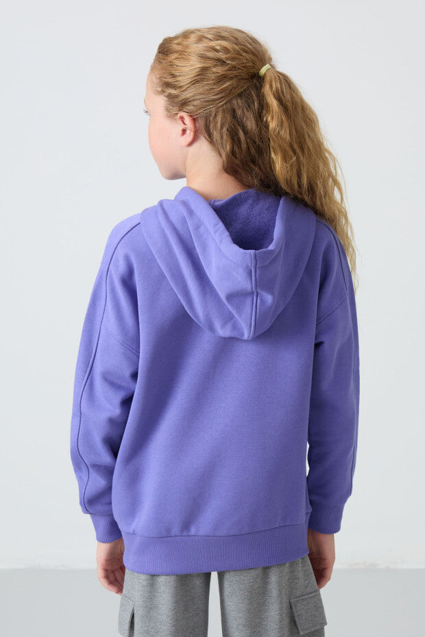 Kız Çocuk Mor Sweatshirt