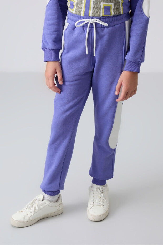 Kız Çocuk Mor Eşofman Takımı