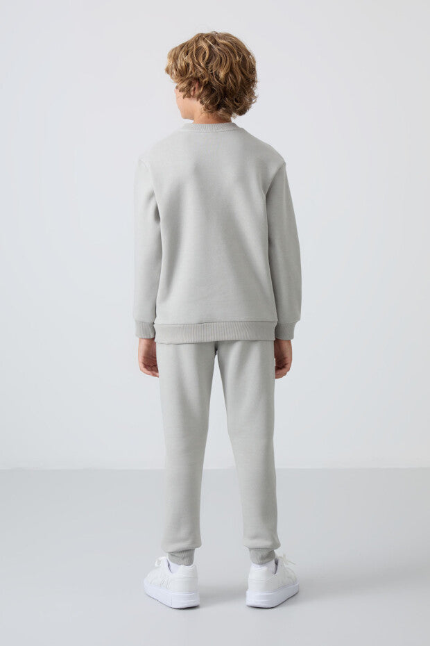 Taş Rengi Wakeup Armalı Eşofman Takımı Erkek Çocuk