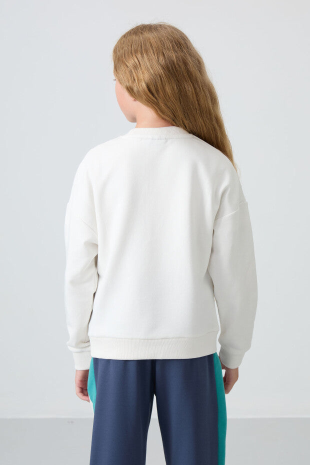 Kız Çocuk Ekru Sweatshirt