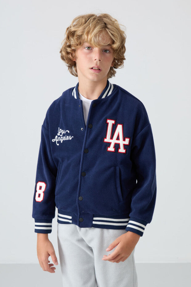 Lacivert Polar Kolej Ceketi