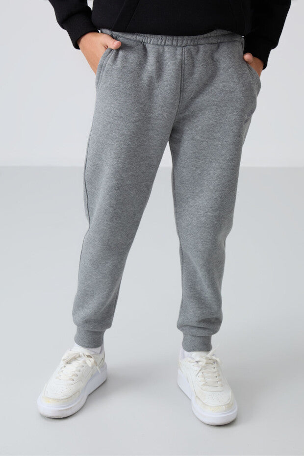 Gri Şardonlu Eşofman Altı Erkek Çocuk