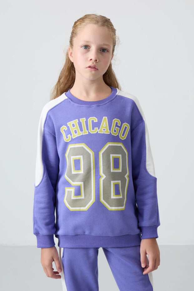 Kız Çocuk Mor Eşofman Takımı