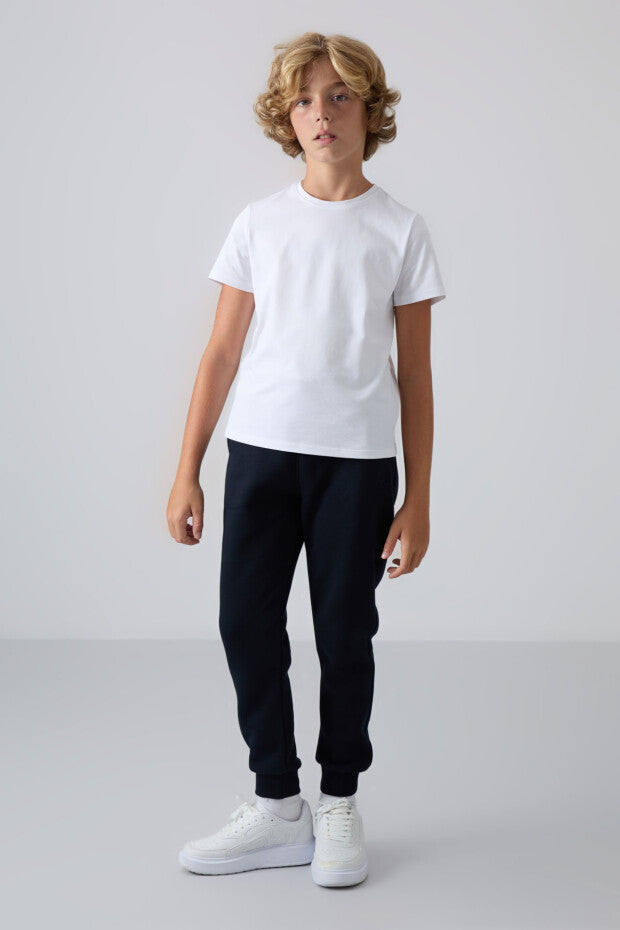 Lacivert İçi Şardonlu Eşofman Altı