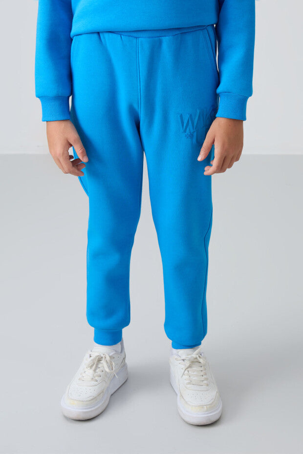 Mavi Pamuklu Wakeup Armalı Eşofman Takımı Erkek Çocuk