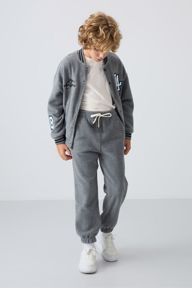 Gri Polar Jogger Eşofman Altı