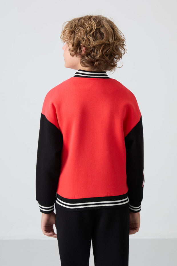 Nar Çiçeği Losangeles Nakışlı Kolej Ceketi