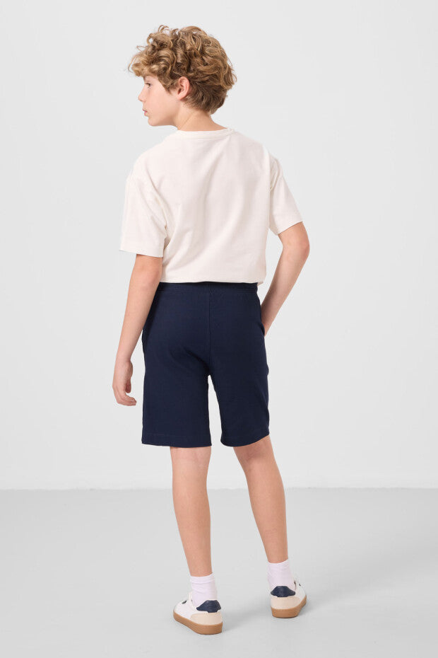 Erkek Çocuk Ekru Tshirt Laci Şort Takım