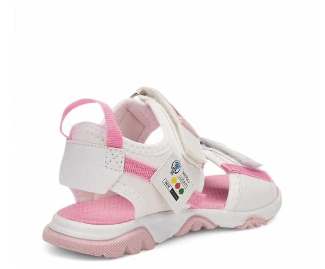 Beyaz Pembe Çizgili Spor Sandalet