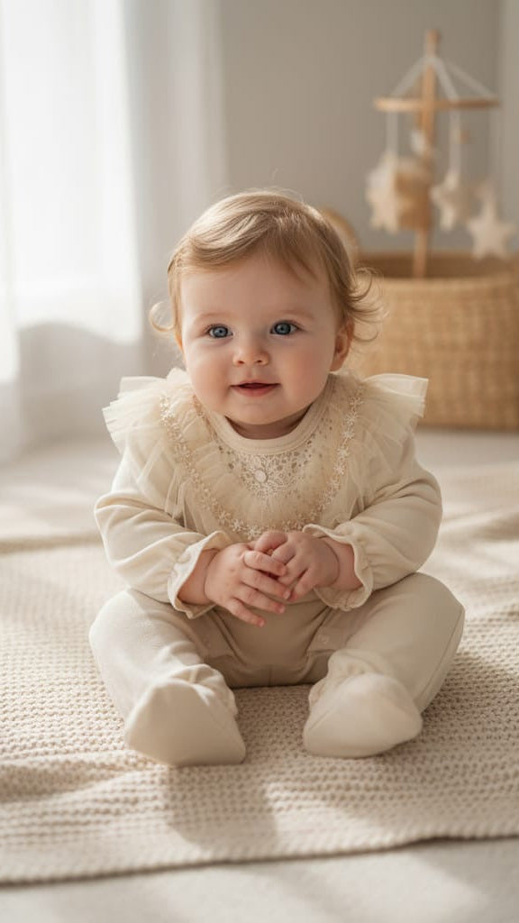 Kız Bebek Kişiselleştirilebilir Tüllü Fistolü Set – Yeni Doğan Hastane Çıkışı 10024BK