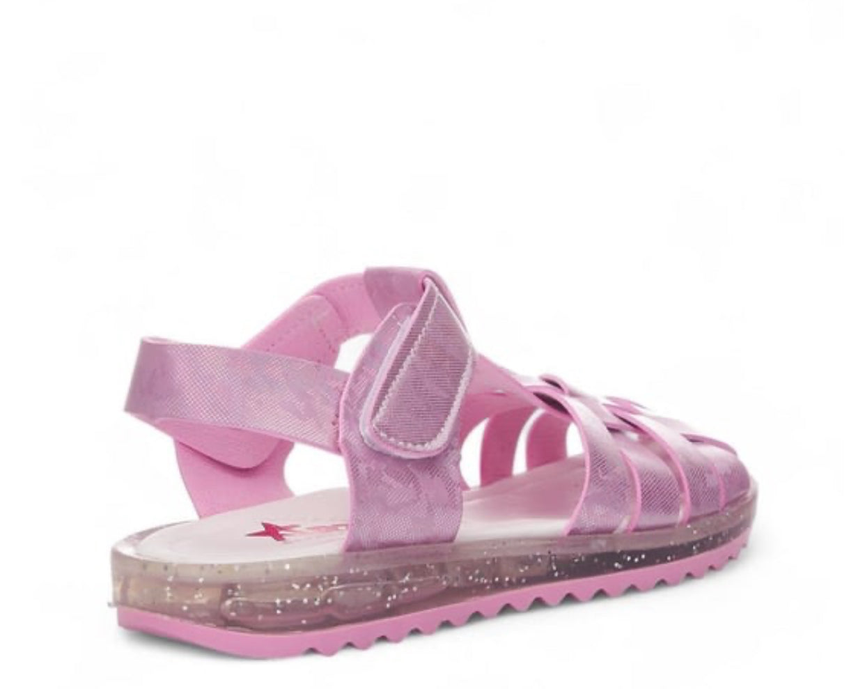 Metalik Pembe Sedefli Kız Çocuk Sandalet