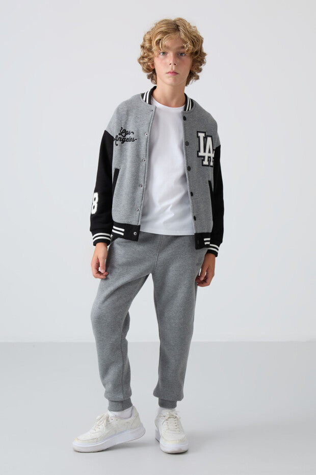 Erkek Çocuk Gri Kolej Ceketi