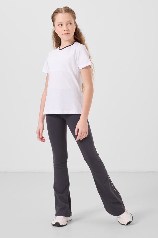 Antrasit İspanyol Paça Tayt Tshirt Takım