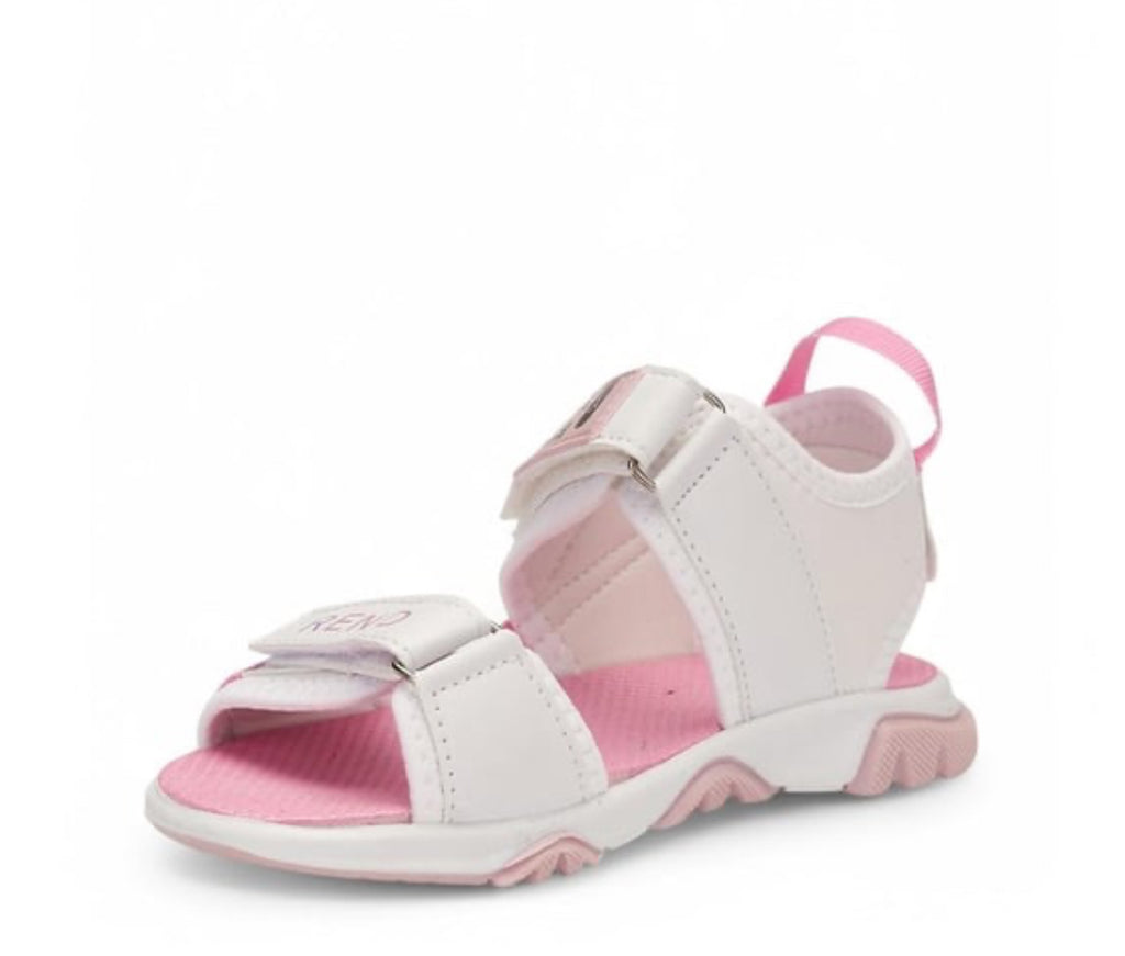 Beyaz Pembe Çizgili Spor Sandalet