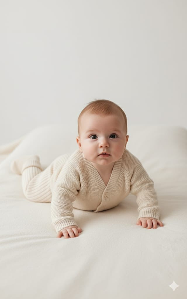 Yenidoğan 8 Parça Hastane Çıkış Seti | Krem Triko Bebek Kıyafetleri, Battaniyeli Set 8279