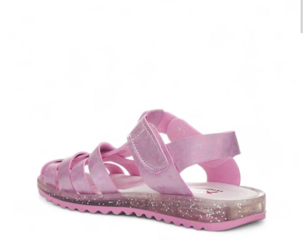 Metalik Pembe Sedefli Kız Çocuk Sandalet