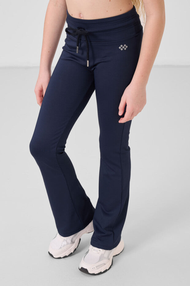 Lacivert İspanyol Paça Spor Tayt