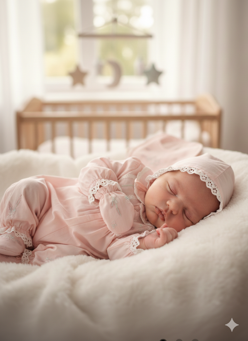 KIZ 0-3 AY ÇİÇEK NAKIŞLI KUTULU 6LI SET