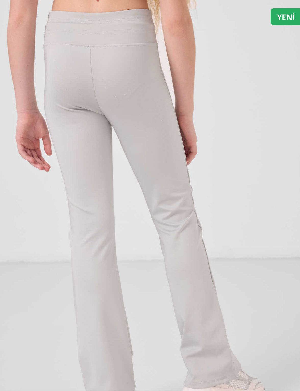 Kız Çocuk Taş Rengi İspanyol Paça Tayt