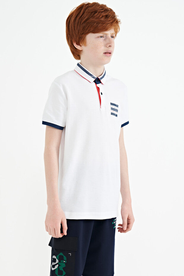 Erkek Çocuk Polo Yaka Tshirt Beyaz