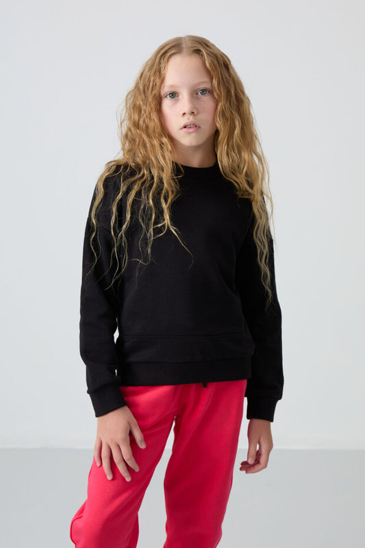 Kız Çocuk Siyah Sweatshirt