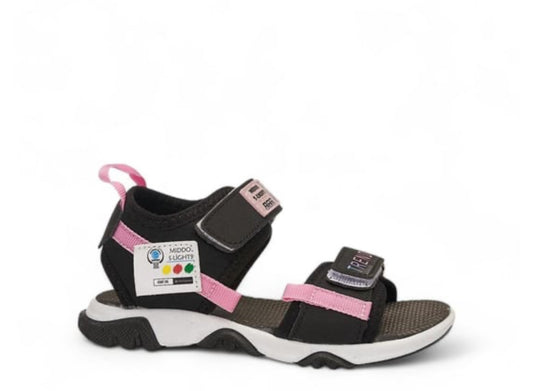 Siyah Pembe Çizgili Spor Sandalet