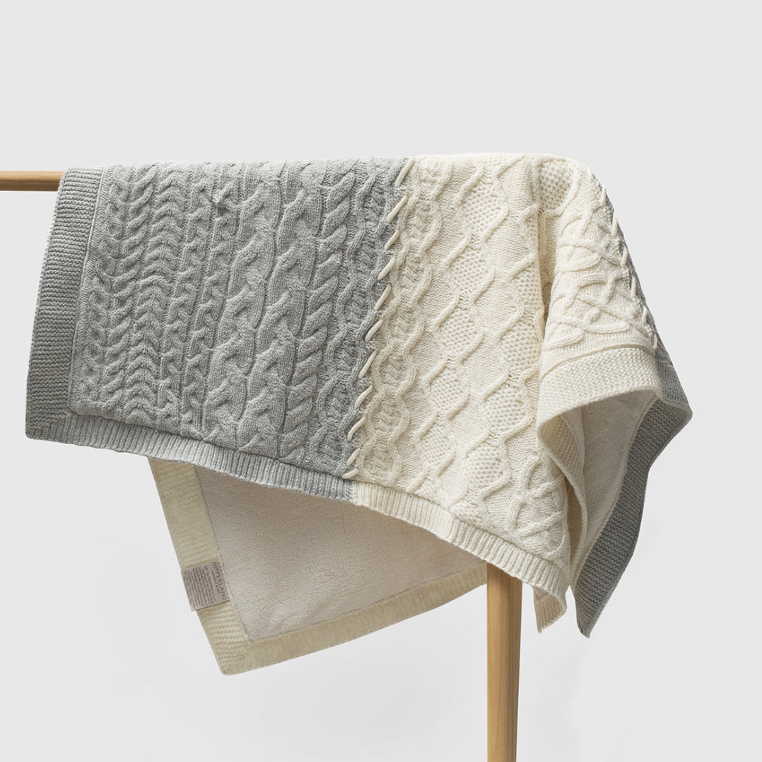 Larenis Triko Bebek Battaniyesi – %100 Pamuk | 85x100 cm | Pembe, Mavi, Gri ve Taş Renk Seçenekleri