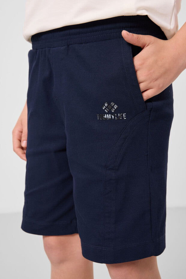 Erkek Çocuk Ekru Tshirt Laci Şort Takım