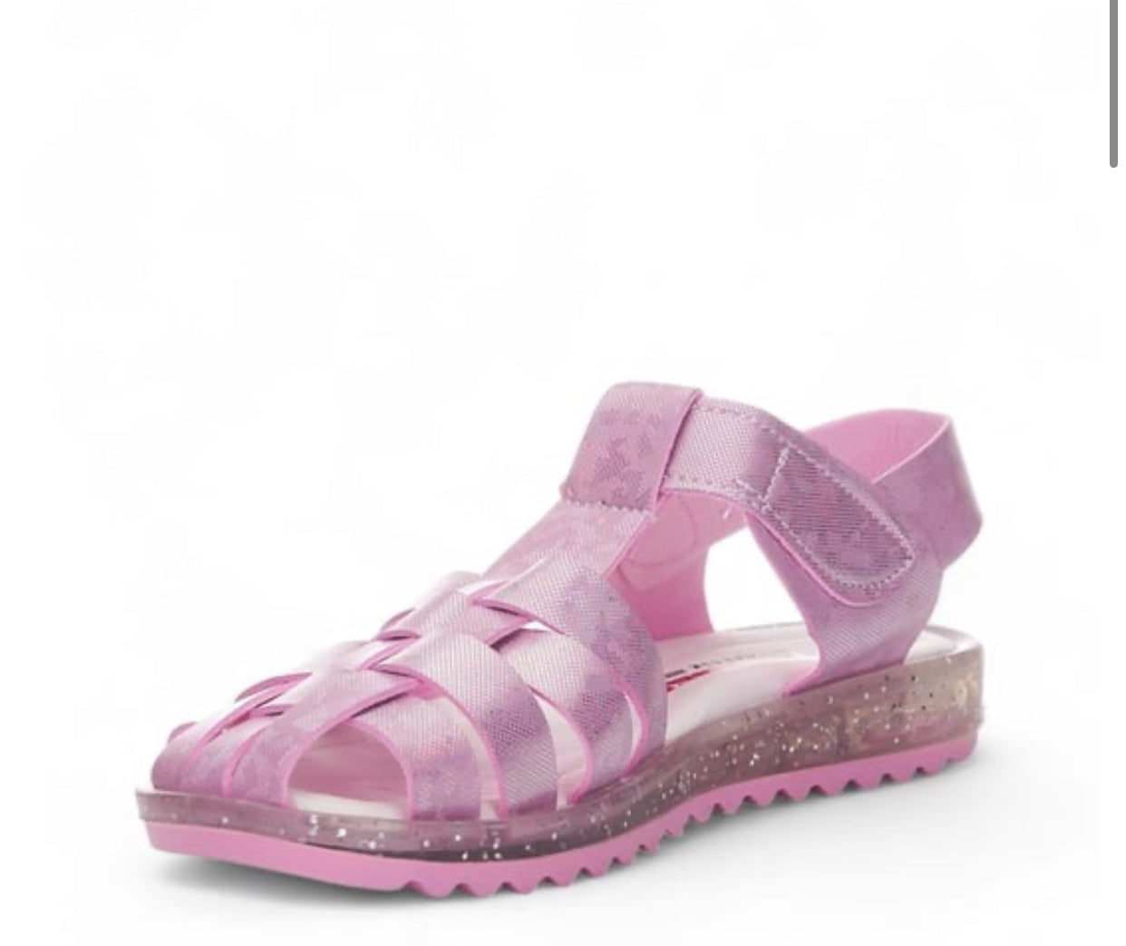 Metalik Pembe Sedefli Kız Çocuk Sandalet