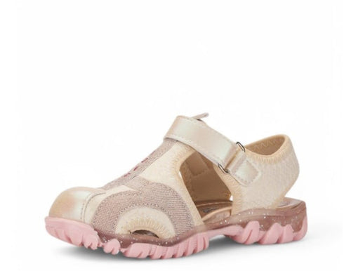 Altın Simli Spor Yazlık Sandalet Kız Çocuk