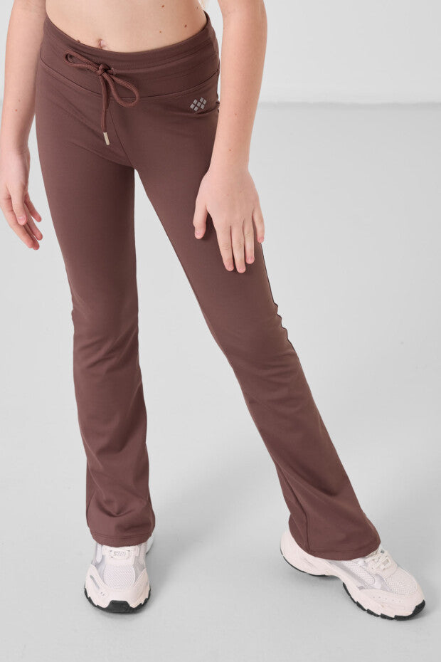 Kahve Rengi İspanyol Paça Tayt