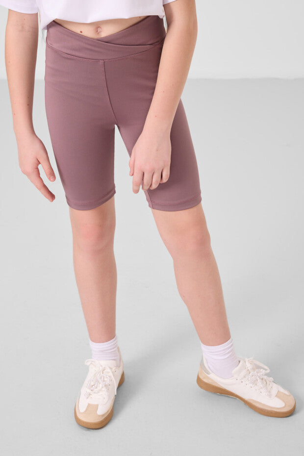 Gül Kurusu Spor Kısa Tayt Takım