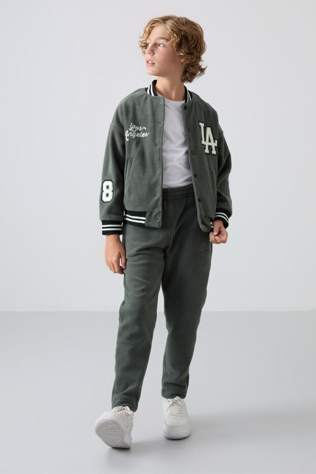 Haki Polar Kolej Ceketi Erkek Çocuk