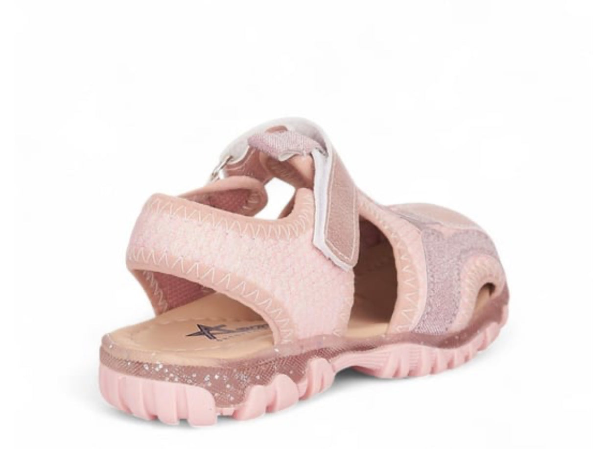 Pudra Simli Kız Çocuk Spor Sandalet