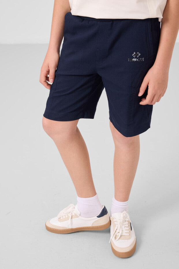 Erkek Çocuk Ekru Tshirt Laci Şort Takım