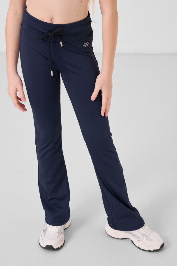 Lacivert İspanyol Paça Spor Tayt