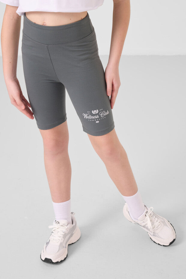 Gri Kısa Tayt Takım