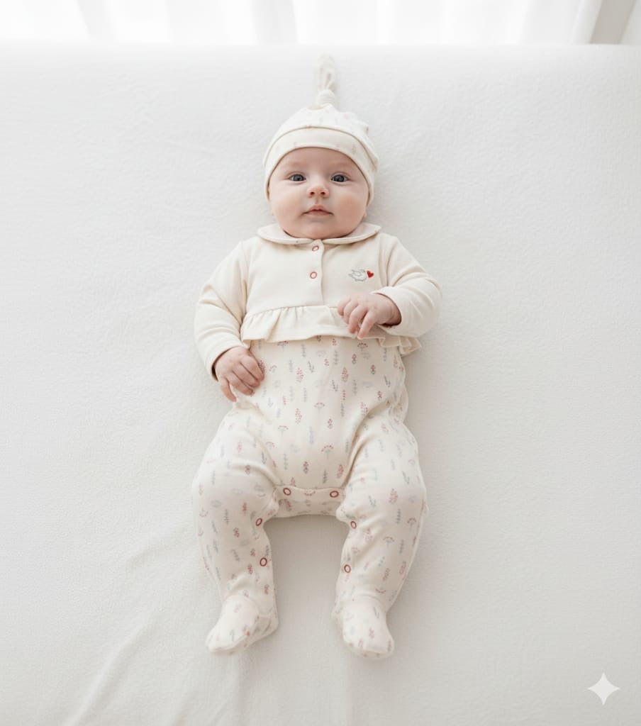 Kız Bebek 0-3 Ay Kişiselleştirilebilir Kokina 10’lu Set – Organik Pamuk Hastane Çıkışı