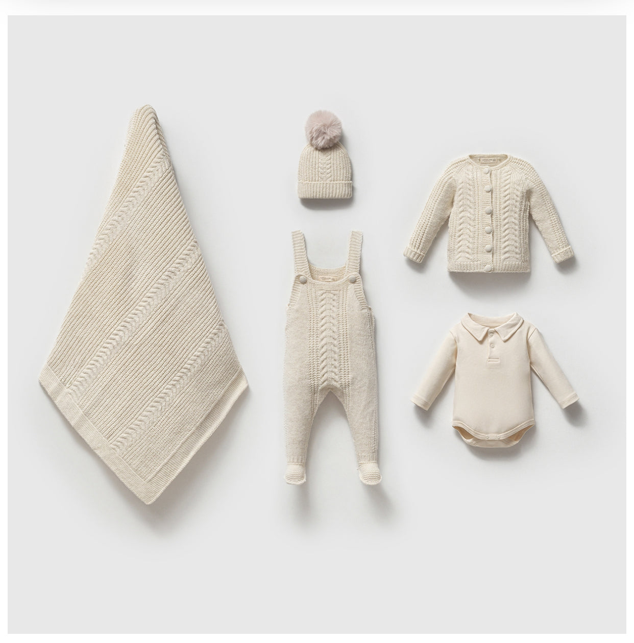Kişiselleştirilebilir Yenidoğan 5’li Hastane Çıkışı Seti | Salopet, Bodysuit, Şapka, Hırka, Battaniye