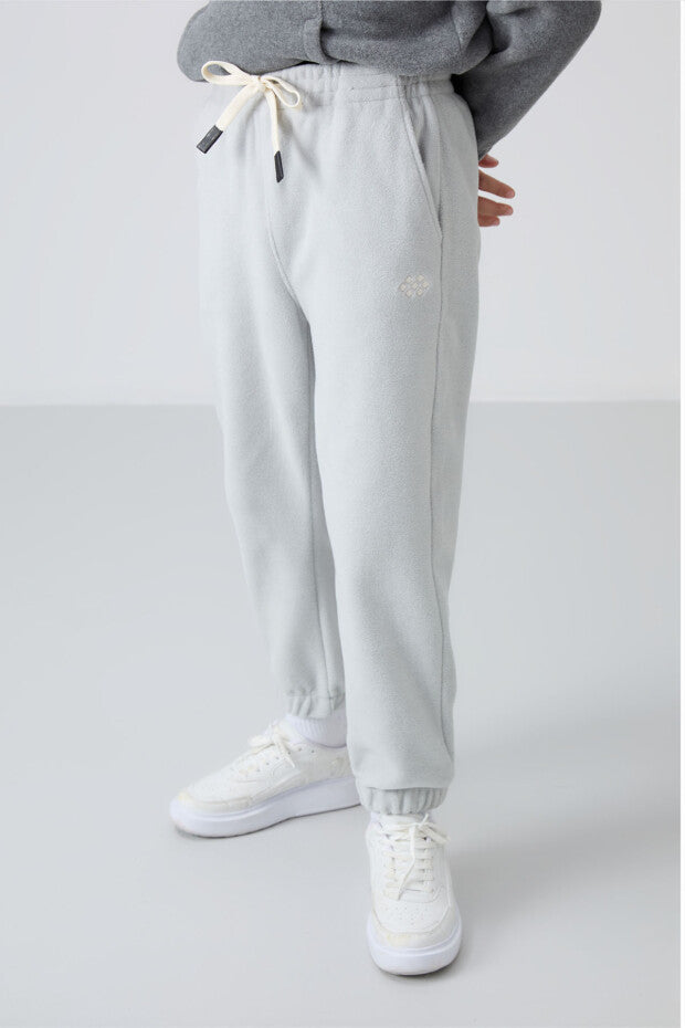 Taş Rengi Polar Jogger Erkek Çocuk Eşofman Altı