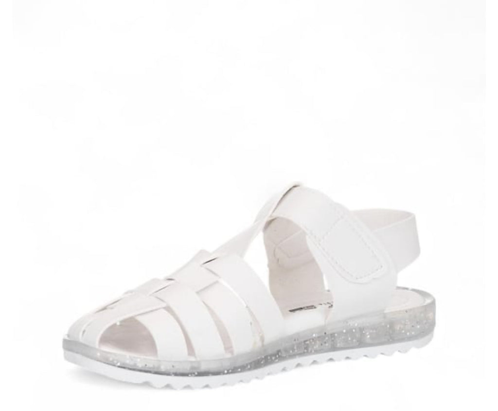 Beyaz Kız Çocuk Örgü Yazlık Sandalet