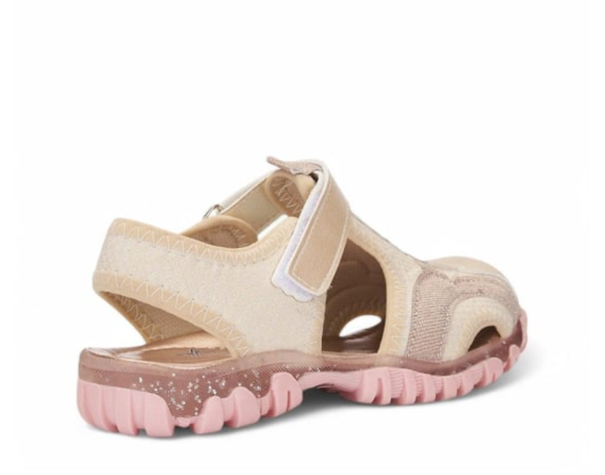 Altın Simli Spor Yazlık Sandalet Kız Çocuk