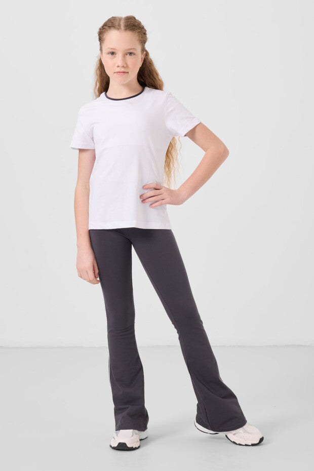 Antrasit İspanyol Paça Tayt Tshirt Takım