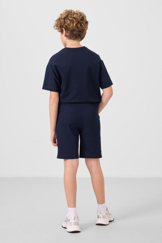 Erkek Çocuk Lacivert Şortlu Takım