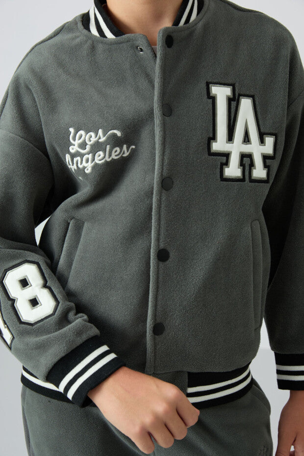 Haki Polar Kolej Ceketi Erkek Çocuk